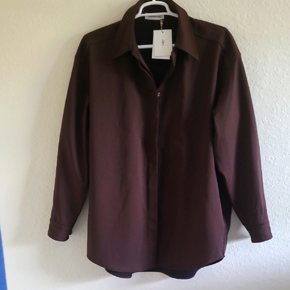 The Frankie Shop Brown Button Down Shirt